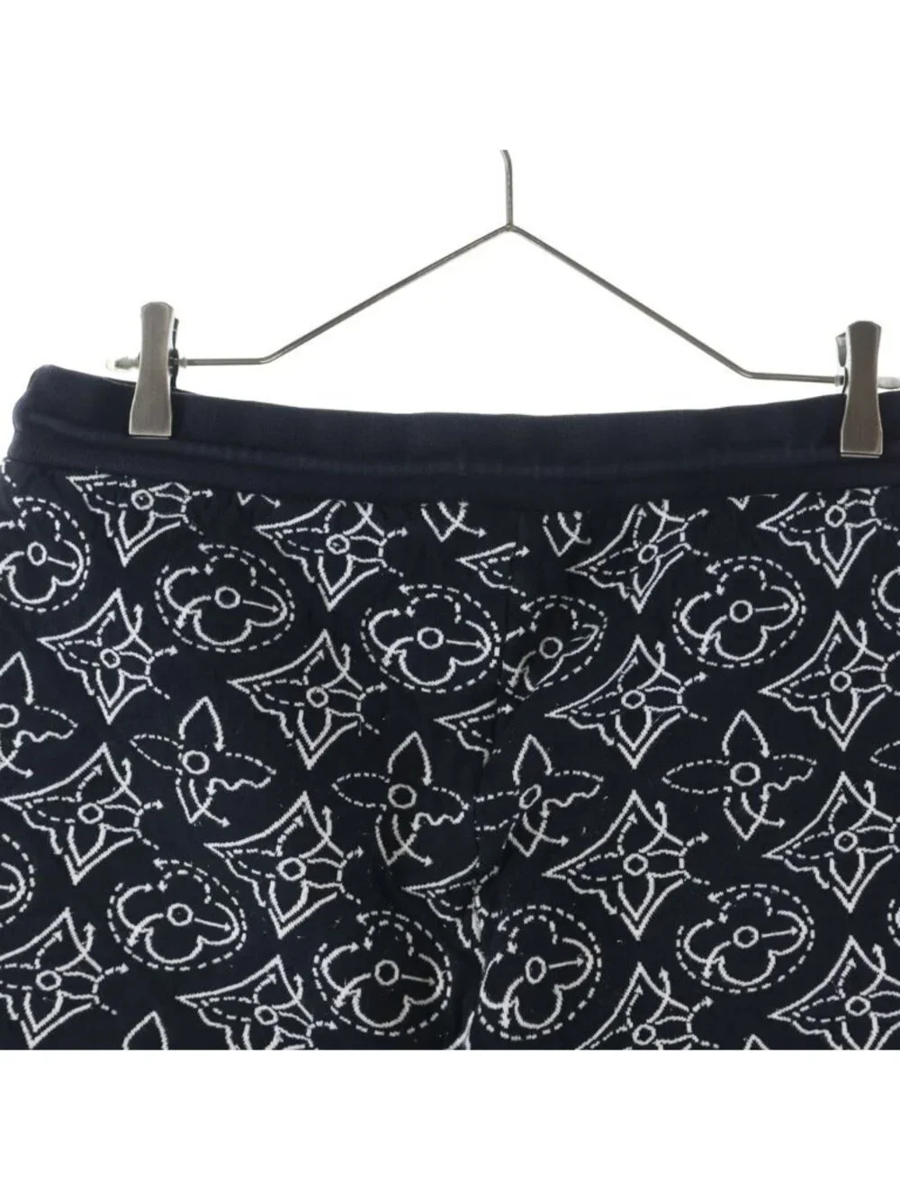 Louis Vuitton Nba Strategic Flowers Quilted Shorts Dm0 Monogram Black